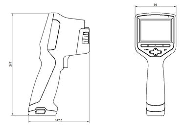 دماسنج دیجیتال مادون قرمز دوربین قابل مشاهده با صفحه لمسی 3.5 اینچ