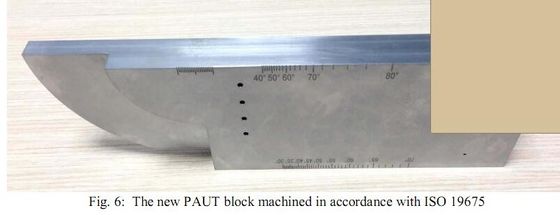 کالیبراسیون بلوک کابل اولتراسونیک 25 میلی متری Olympus Flaw Detector V1