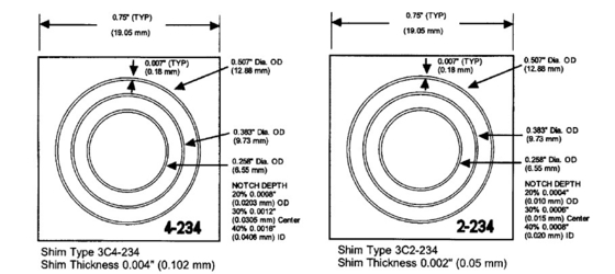 Asme Quantitative Quality Flux Magnetic Indicator Qqi Test Shim 3c2-234